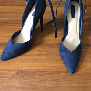 Suede blue Forever 21 High heels